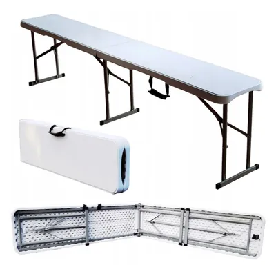 Produktbild von Kofferformat faltbar Viking Klappbank 180x28 cm, Bankettbank, Catering Bank, Weiß 180x28
