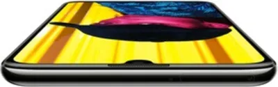 A smartphone with a colorful wallpaper displayed on its screen.