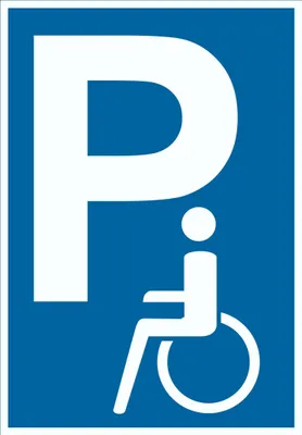 Produktbild von Behinderten Parkplatz Schild A0 (841x1189mm)