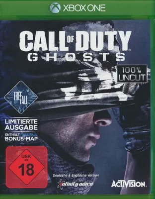 The image shows the front cover of the Call of Duty: Ghosts video game for Xbox One.