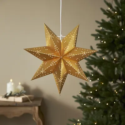 Zdjęcie produktu dla Gwiazda wisząca złota CLASSIC 45 cm