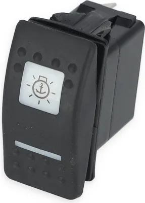 Produktbild von Kippschalter ON-OFF-ON, 12 V, mit verschiedenen Symbolen wählbar, ohne LED & Beleuchtung Symbol: Ankerlicht