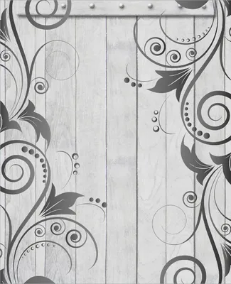 Produktbild von Wallario Magnet für Kühlschrank / Geschirrspüler, magnetisch haftende Folie - 60 x 80 cm, Motiv: Graue Holztür mit Schnörkelmuster