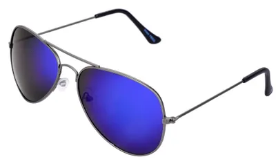 Produktbild von Piloten Brille verspiegelt Blau - Schwarz