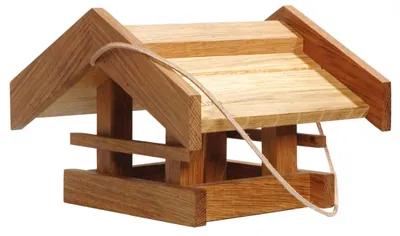 Produktbild von Dobar Vogelfutterhaus zum Hängen aus Eichenholz „Basis“, Hängend / Freistehend, Holz, Holz, Europa, 280 mm, 310 mm