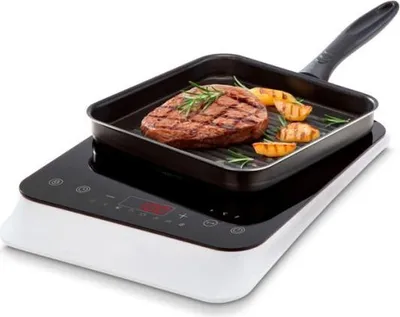 Zdjęcie produktu dla Płyta indukcyjna MEDION (1 płyta, płyta indukcyjna 20 cm, płyta indukcyjna o mocy 2000 W, 1 płyta grzewcza z 10 ustawieniami temperatury i wykrywaniem patelni, płyta ze szkła kryształowego, MD18490)