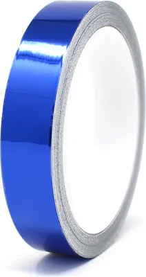 Produktbild von 8,5m Zierstreifen 12mm Chrom Blau Auto Motorrad Dekorstreifen Seitenstreifen
