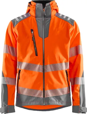 Produktbild von Blakläder® High Vis Softshell Jacke High Vis 4491 2513 in div. Farben, Farbe:high vis orange/mittelgrau, Größe:4XL