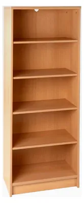 Produktbild von Standregal Bücherregal | 5 Fächer | Buche Nachbildung | BxHxT: 54x148x34 cm