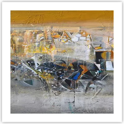 Produktbild von Poster - Poster ohne Rahmen - Abstraktion modern - 50x50 cm - Wand Bild - Wanddeko - Wandbilder - Kunstposter - Wandposter - Bilder - Kunstdruck - Wanddekoration - Wandbild - P2XAC50x50-4001