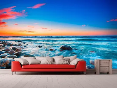 Produktbild von Vlies Tapete Strand Sonnenuntergang für Wanddekoration