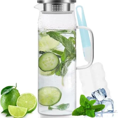 Produktbild von Famanu Glaskaraffe mit großer Kapazität - 1,6 Liter