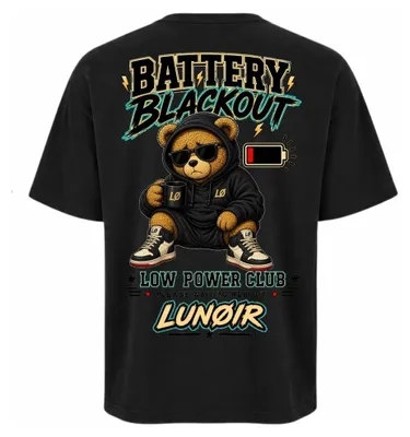Produktbild von Damen Oversize T-Shirt Schwarz XS – Bedrucktes Shirt mit Humor Motiv aus Baumwolle – LUNØIR ©