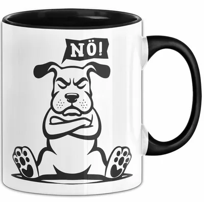 Produktbild von Hundebesitzer Tasse Geschenk Nö Geschenkidee Becher (Schwarz)