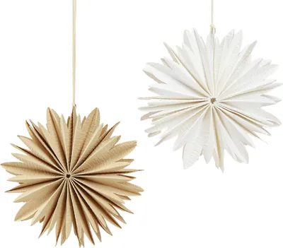 Produktbild von Papierstern Christbaumschmuck Dekoanhänger Weihnachtsdekoration Hängedeko, 6 Stück
