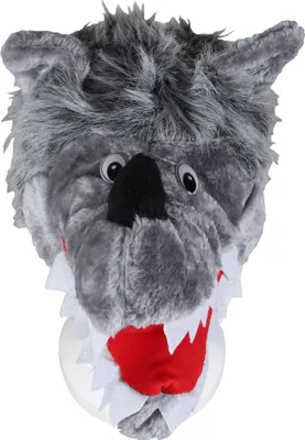 Produktbild von Verrückte Tiermütze aus Plüsch – Lustige Tierkostüm-Mütze für JGA, Karneval, Fasching & Motto-Partys – Weiche Uni Spaßmütze in vielen Tierdesigns Model wählen: Wolf - KH-226