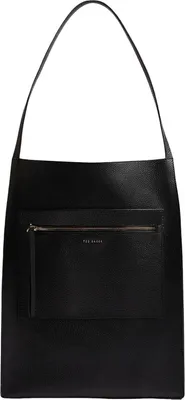 Image de Ted Baker Cuir sac à épaule Tammila Soft Slouch Leather Tote Bag Black noir