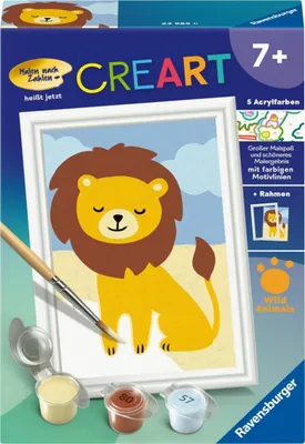 Immagine prodotto di Ravensburger CreArt - Pittura per numeri 23985 - Piccolo leone - da 7 anni 23985