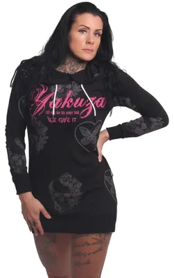 Obrázek produktu pro Dámské mikinové šaty Yakuza Big SRB Long Tail Lite, černé, XS