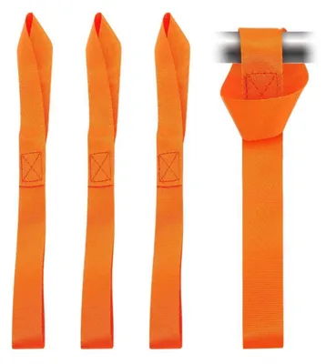Produktbild von Zurrschlaufen 6 Stück Doppelschlaufe 800kg Arbeitslast 25x200mm Orange Nylon