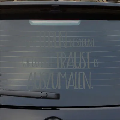 Produktbild von Heckscheibenaufkleber Das Leben ist bunt wie du dich traust es auszumalen 53x40 cm Grau Auto Aufkleber Sticker