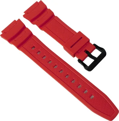 Produktbild von Casio | Uhrenarmband 16mm Resin Collection rot W-218H-4BVER, W-214H