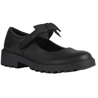 Produktbild von Geox - Mädchen Schul-Uniform-Schuhe "Casey Ballerina", Schleife FS8797 (28 EU) (Schwarz)