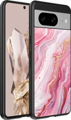 Immagine prodotto di Adatto per Google Pixel 8 Pro Custodia per telefono con stampa in marmo - Custodia in TPU con design in marmo - Rosa - Smartphonica
