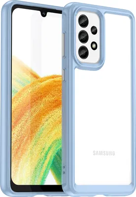 Produktbild von Galaxy A33 5G Hülle, Klar Rückseite Stoßfeste TPU Silikon Bumper Schutzhülle für Samsung Galaxy A33 5G Blau
