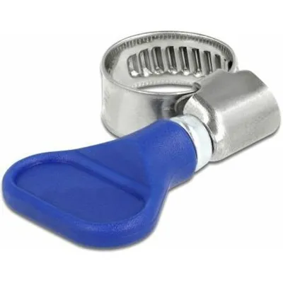 Produktbild von DeLOCK Schlauchschelle Edelstahl 400 SS mit Flügelmutter 10 - 16 mm 5 Stück blau, Schmetterlingsklemme, Blau, Kunststoff, Edelstahl, Polybag, 1 cm, 1,6 cm