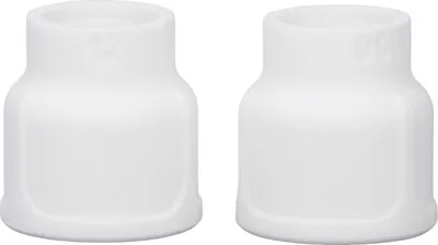 Produktbild von 2Pcs Tig Schweißen Tassen weiß Keramik Schweißbrenner Cup Keramik Düse Zubehör Kit für DB SR WP 9 20 25