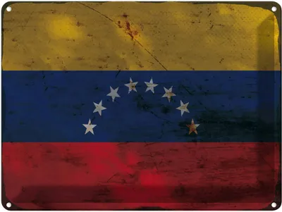 Produktbild von vianmo Blechschild 30x40 cm Venezuela Flagge Fahne Wappen
