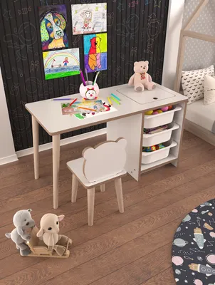 Obrázok produktu pre Skye Decor, Soho - Biela, podložka pre deti, biela, 100 % MELAMÍNOM POTRIEBOVANÁ DOSKA, 90 x 42 x 50 cm