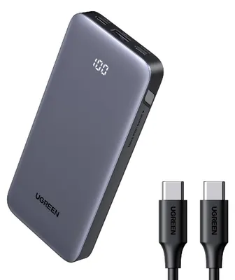 Produktbild von Powerbank Ugreen Nexode 10000mAh 30W USB-A 2xUSB-C - szary