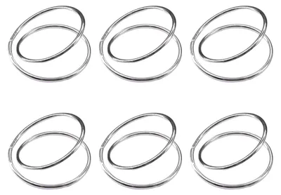 Produktbild von 6/12 goldene Serviettenringe aus Legierung mit Spiraldesign, inklusive Schnallen, für Tischdekoration bei Familienessen, Hochzeiten und Partys