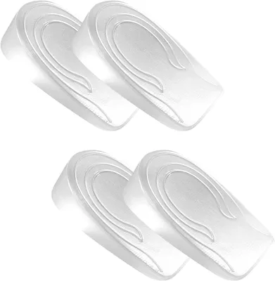 Immagine prodotto di Solette in gel, con rialzo del tallone di 1 cm, confezione da 4 pezzi, trasparenti, per scarpe