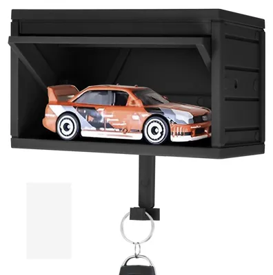 Produktbild von Schlüsselsafe für Garage mit Flügeltür, wandmontierter Schlüsselsafe, Schlüsselhaken, Schlüsselhalter, Schlüsselanhänger (schwarz)