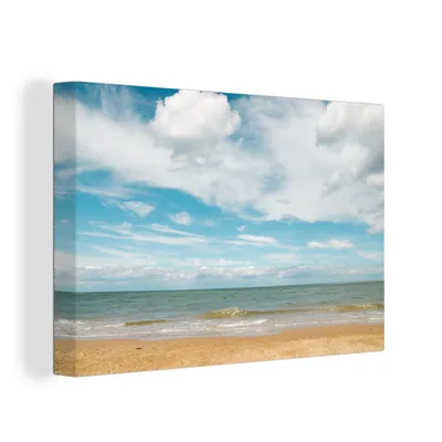 Obrázok produktu pre OneMillionCanvasses® - Maľba na plátne - Obraz na plátne Nástenná maľba na plátne - Pláž - leto - mraky - 150x100cm - Fotografia na plátne - maľba na