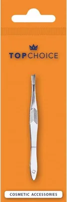 Image de Top Choice, pince à épiler droite en argent, 1 pc.