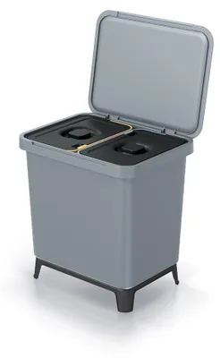 Immagine prodotto di Cestino SYSTEMA grigio chiaro, volume 2x10l