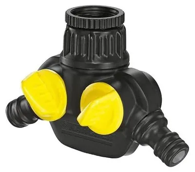 Zdjęcie produktu dla Adapter na kran dwoma wyjściami wody filtr ogrodowy do węża