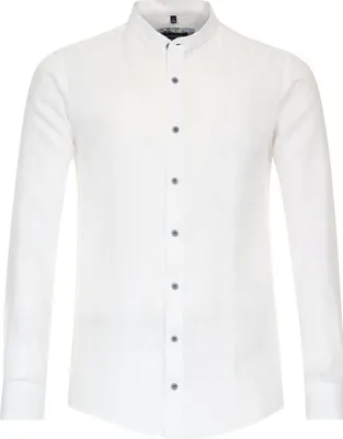 Produktbild von CASAMODA - Herren Hemd Casual Fit Leinen Stehkragen (444203000), Größe: XXL, Farbe: Weiß (000)