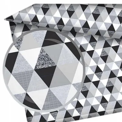 Produktbild von Designpremium Baumwoll-Bettlaken Grau-Schwarz 140x200 cm