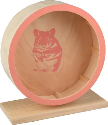 Immagine prodotto di Fenicottero roditore giocattolo ruota in legno Danco rosa salmone, dimensioni: 19,5 cm