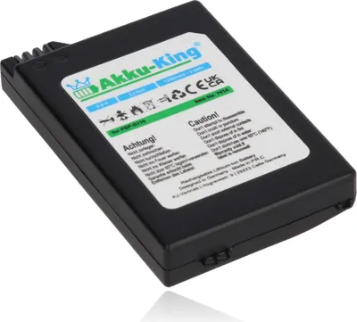 Produktbild von Akku kompatibel mit Sony PSP-S110 - Li-Ion 1200mAh - für PlayStation Portable Lite, Slim & Lite PSP2000, PSP 3000 Brite, PSP3004 (2. Generation)