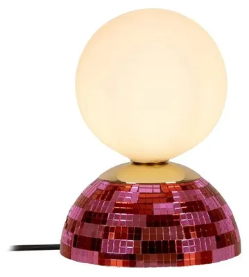 Zdjęcie produktu dla Lucide GLITZER – Lampa stołowa – średnica 14 cm – 1 x G9 – różowa