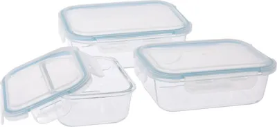 Obrázek produktu pro Skleněné dózy na potraviny, 3 kusy