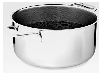 Produktbild von Kochtopf 24 cm, 5 l | Beschichteter Topf für Induktion | Geeignet für alle Herdarten | Kratzfeste Antihaft-Oberfläche | 3-Schicht Edelstahl/Aluminium