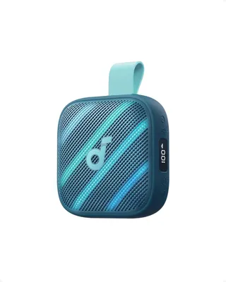 Image de Anker Boom Go 3i, 15 W, sans fil, USB Type-C, enceinte de fête, bleue, étanche, résistante aux éclaboussures