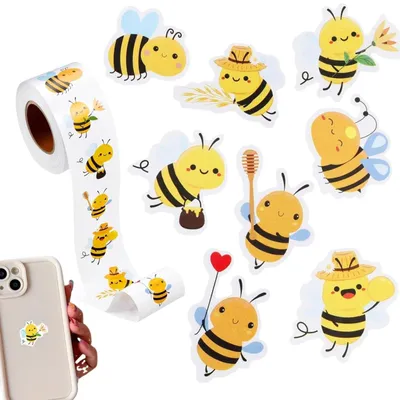 Bienenaufkleber, 500 Stück, Belohnungsaufkleber, Dekoration, Geschenke
